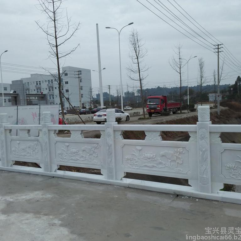 【萬順石材】?jī)?yōu)質(zhì)供應(yīng) 四川歐式漢白玉石雕欄桿  環(huán)保型漢白玉大理石欄桿加工